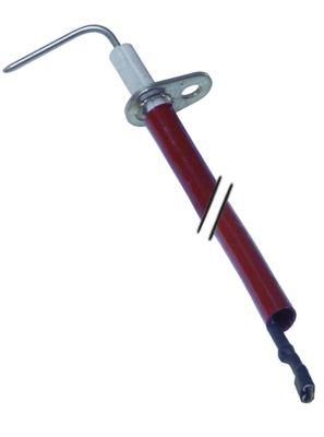 Tændelektrode L1 12mm L2 27mm med flange Tilslutning F 4,8x0,8mm Kabellængde 970mm