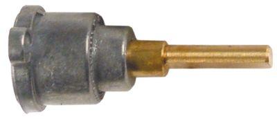 Forreste del til gashane Akse ø 6x4,6mm Akselængde 31/23mm Udglatning oppe/nede