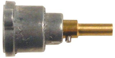 Forreste del til gashane Akse ø 6x4,6mm Akselængde 38/15mm Udglatning oppe/nede