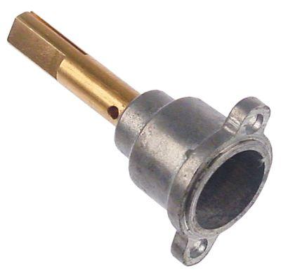 Forreste del til gashane Akse ø 7x8mm Akselængde 34/15mm Udglatning oppe/nede