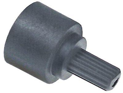 Knapadapter Akse ø 10x8mm Akselængde 18mm Låsehåndtag oppe passer til ZANUSSI