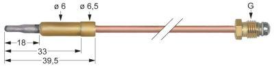 Termoelement M10x1 L 320mm Stikkontakt ø6,0mm