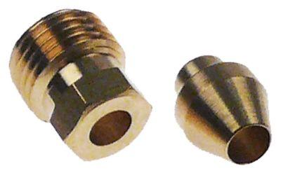 Omløberskruer für rør-ø 4mm Gevind M10x1 SW 8 med skærering VPE 10Stk.
