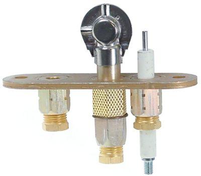 Tændbrænder Type Serie 160 med 2 flammer Dyse ø 41mm Gastilslutning 6mm med tændrør SIT