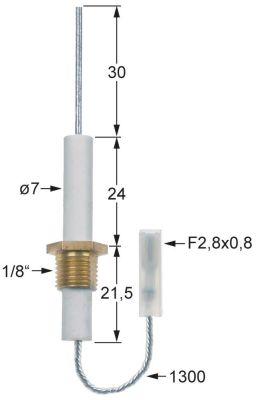 Tændelektrode L1 30mm 1/8
