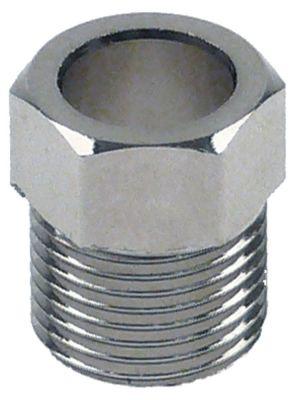 Omløberskruer Gevind M12x1 Rør ø 8mm Messing fornikling M12x1