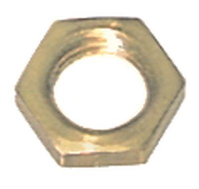 Møtrik Gevind M6x0,75 Messing H 4mm SW 10 VPE 1Stk.