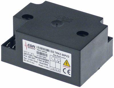 Tændgruppe Udgange 1 220-240VAC Mål 84x62x38mm BA 59mm Indgang F6,3x0,8 Kapslingsklasse IP00