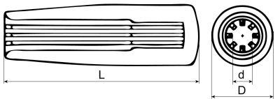 Cylindergreb ø 26mm L 80mm Boring ø 12mm