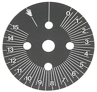 Skalaskive ø 60mm Drejevinkel 0-300° med permanent stilling Tænd/sluk-ure