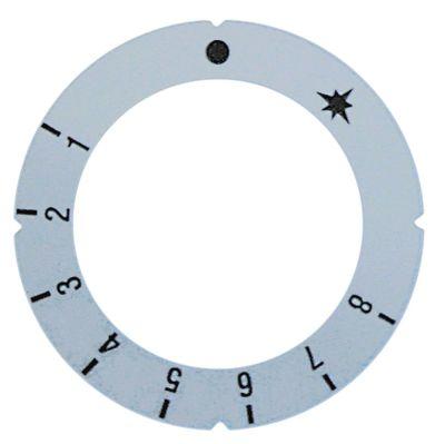 Knapsymbol Gastermostat 1-8 sølv EGA