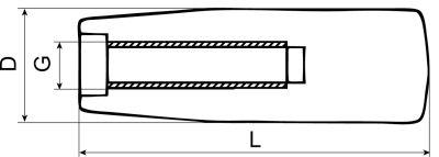 Cylindergreb Gevind M12 ø 29mm L 87mm