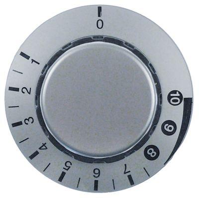 Knap Termostat 1-10  -°C ø 54mm Akse ø 6x4,6mm Udglatning nede passer til MORETTI