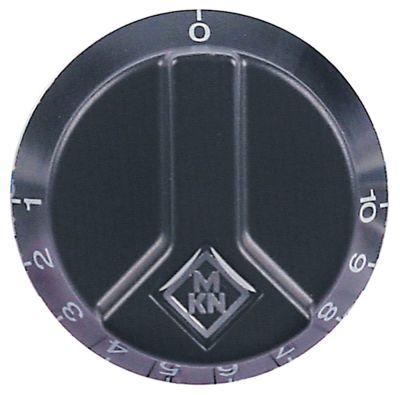 Knap Termostat 1-10  -°C ø 65mm Akse ø 6x4,6mm Udglatning oppe