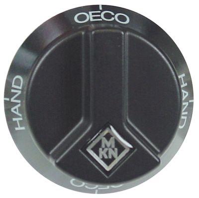 Knap OECO/HAND  -°C ø 65mm Akse ø 6x4,6mm Udglatning oppe