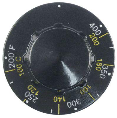 Knap 100-200 Udglatning nede passer til PITCO sort H 22mm L 58mm VPE 1 Stk. Akse 6x4,6