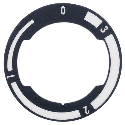 Knapsymbol 0-3  -°C ID ø 42mm sort UD ø 62mm