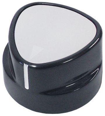 Knap Nulmærke ø 48mm Akse ø 6x4,6mm passer til TECNOEKA sølv/sort