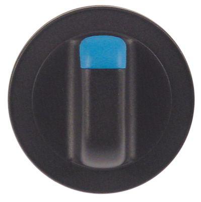 Knap uden symbol ø 68mm Akse ø 8x6,5mm Udglatning nede