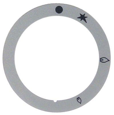 Knapsymbol Gashane med tændflamme ID ø 50mm UD ø 65mm