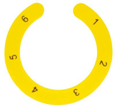 Knapsymbol Kontakt 7-takt gul