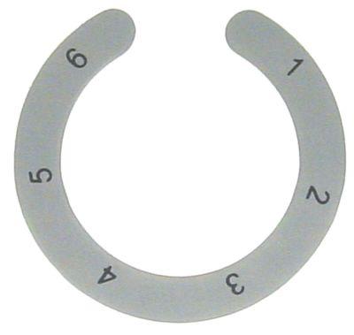 knob dial plate switch 7-position grey