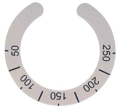 Knapsymbol Termostat T.maks. 250°C 50-250°C