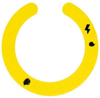 Knapsymbol Gashane med tændflamme gul