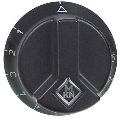 Knap Termostat 1-10  -°C ø 65mm Akse ø 6x4,6mm Udglatning oppe