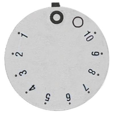 Knapsymbol Energiregulering 1-10 2 kredse sølv UD ø 45mm