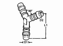 Slangestuts Y 6/4/4 mm