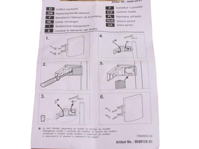 Reparationssæt dørgreb Liebher