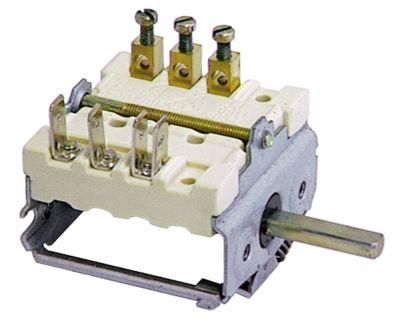 Kamkontakt 16A Skiftesekvens 0-1 Akse ø 6x4,6mm Akselængde 23mm Tilslutning Skrue/F6,3