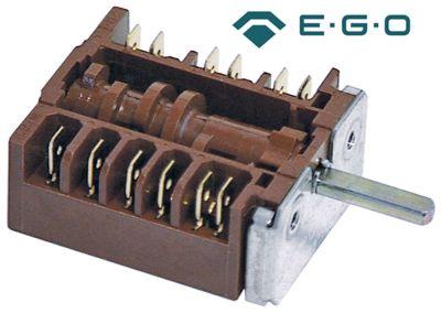 Kamkontakt 16A Skiftesekvens 0-1-2-3-4-5-6 Akse ø 6x4,6mm Akselængde 23mm