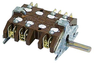 Kamkontakt 16A Skiftesekvens 0-1-2-3 Akse ø 6x4,6mm Akselængde 23mm