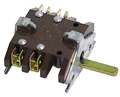 Kamkontakt 16A Skiftesekvens 0-1 Akse ø 6x4,6mm Tilslutning Fladstik 2 skiftestillinger 2-polet