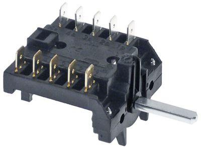 Kamkontakt 16A Skiftesekvens 0-1-2-3 Akse ø 6x4,6mm Akselængde 27mm
