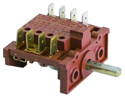 Kamkontakt Skiftesekvens 1-2 Akse ø 6x4,6mm Tilslutning Fladstik 2 skiftestillinger 4-polet