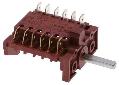 Kamkontakt 16A Skiftesekvens 0-1-2-3 Akse ø 6x4,6mm Akselængde 23mm