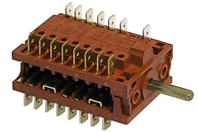 Kamkontakt Akse ø 6x4,6mm Tilslutning Fladstik 4 skiftestillinger 16-polet effekt/program