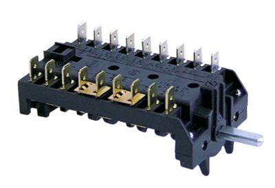 Kamkontakt 16A Skiftesekvens 0-1-2-3-4 Akse ø 6x4,6mm Akselængde 23mm