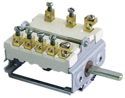 Kamkontakt 16A Skiftesekvens 0-1-2-3-4-5 Akse ø 6x4,6mm Akselængde 23mm