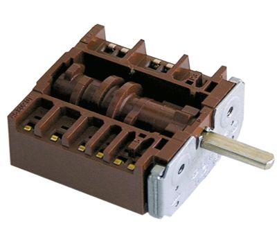 Kamkontakt 16A Akse ø 6x4,6mm Tilslutning Fjederklemme 7-takt 2-polet
