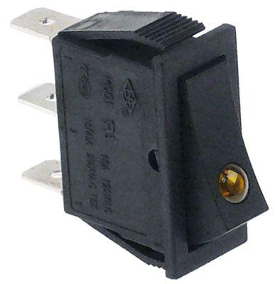 Vippekontakt Indbygningsmål 30x11mm orange 1NO/lampe 250V Tilslutning Fladstik 6,3 mm  - 16A