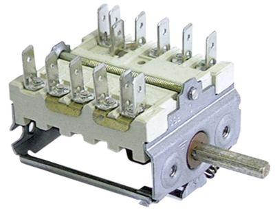 Kamkontakt 16A Skiftesekvens 0-1-2-3-4-5-6-7 Akse ø 6x4,6mm Akselængde 23mm