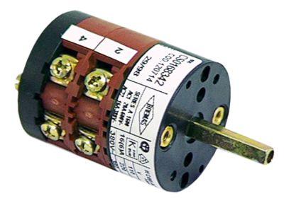 Drejeomskifter 16A Akse ø 5x5mm Tilslutning Skrueklemme 4-polet BREMAS Serie A1600