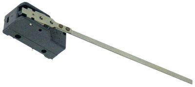 Mikrokontakt grebsbetjent 250V 16A 1CO Tilslutning Fladstik 6,3 mm med arm BA 25mm