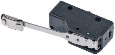 Mikrokontakt grebsbetjent 250V 16A 1CO L1 64mm Tilslutning Skrueklemme L 49mm med arm BA 25mm