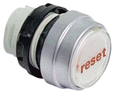Tryktast hvid Reset Indbygningsmål ø22mm