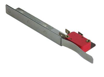 Mikrokontakt grebsbetjent 250V 10A 1CO Tilslutning Fladstik 6,3 mm med arm